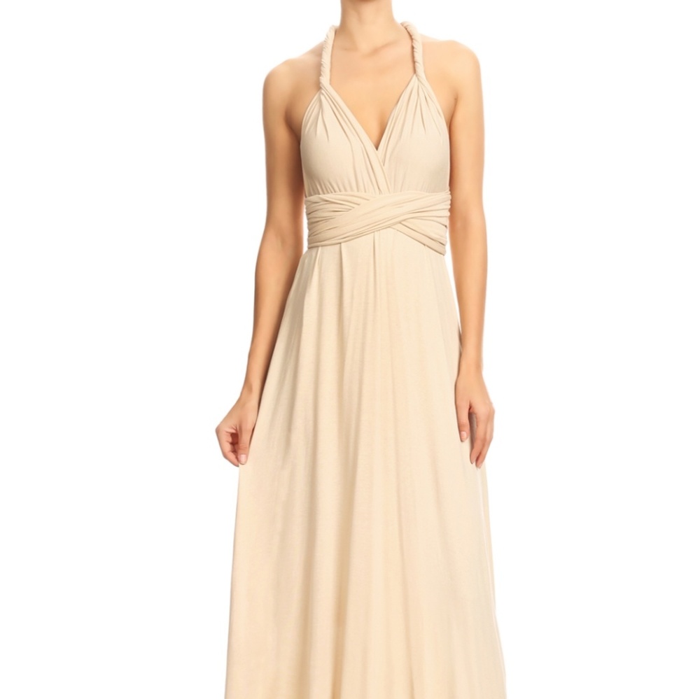 Ivory convertible multi-way dress